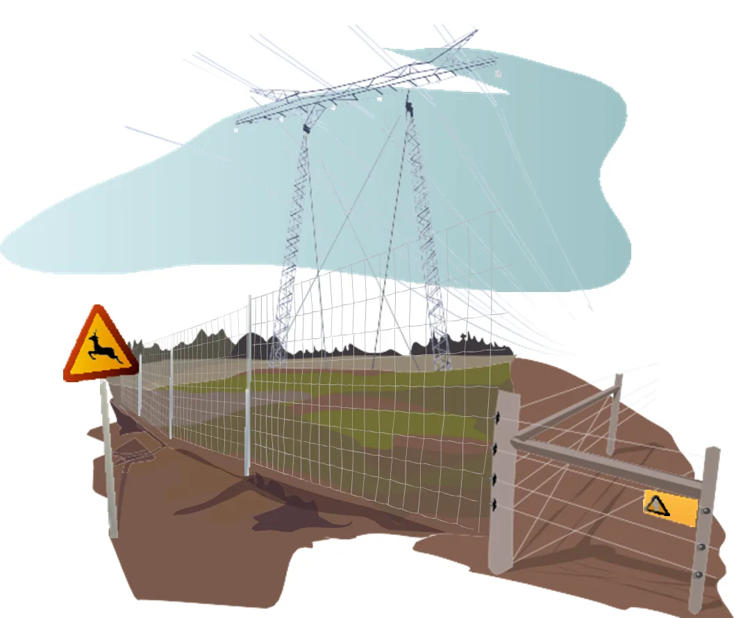 Ledningsgata genom skogen